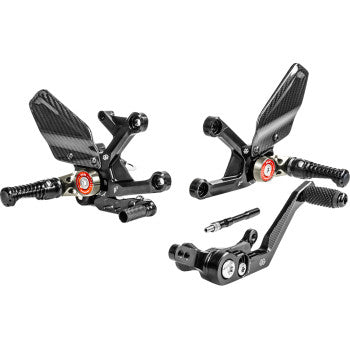 GILLES TOOLING MUE2 Rearset - Black - Honda CBR1000RR MUE2-H02-B