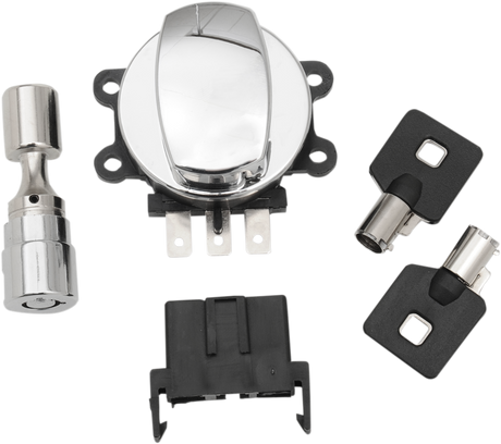 DRAG SPECIALTIES Side Hinge Ignition Switch with Fork Lock - Chrome 21-0209K