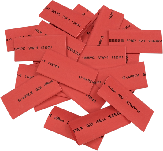 DRAG SPECIALTIES Heat Shrink tube - 25PK - Red E25-0092K5