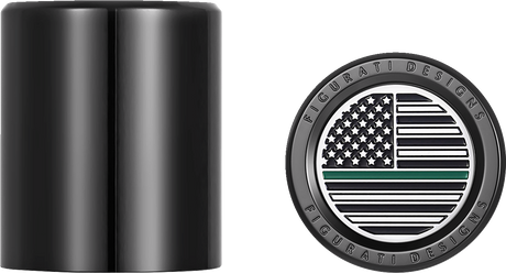 FIGURATI DESIGNS Docking Hardware Covers - American Flag - Contrast Cut - Black FD72-DC-2730-BK
