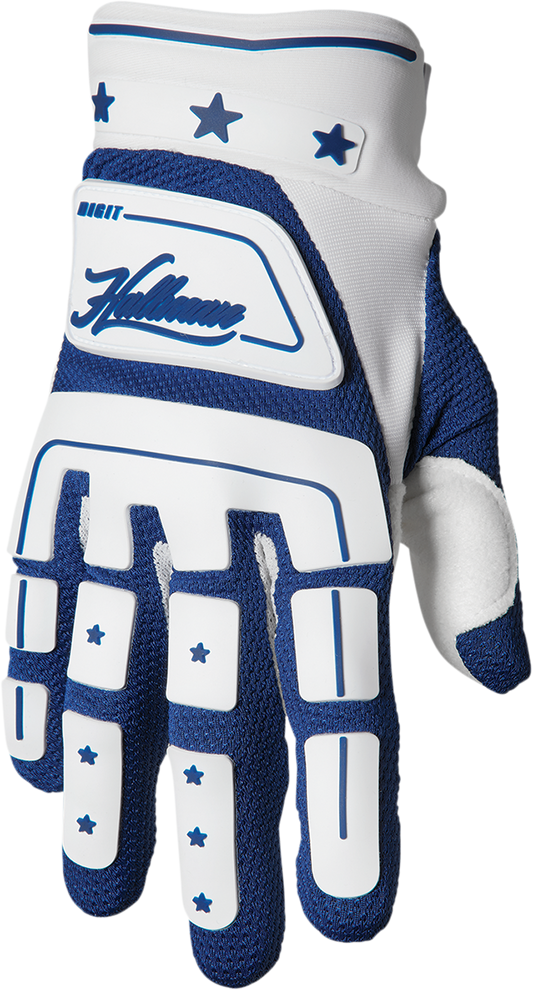 THOR Hallman Digit Gloves - White/Navy - Medium 3330-6772