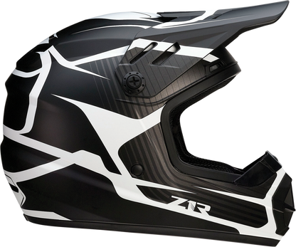 Z1R Youth Rise Helmet - Flame - Black - Medium 0111-1440