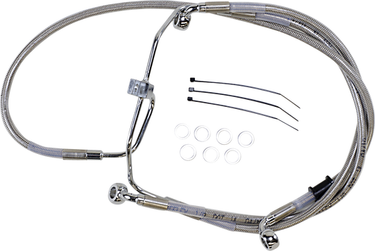 DRAG SPECIALTIES Brake Line - +8" - Stainless Steel - FXDF '08-'17 660325-8