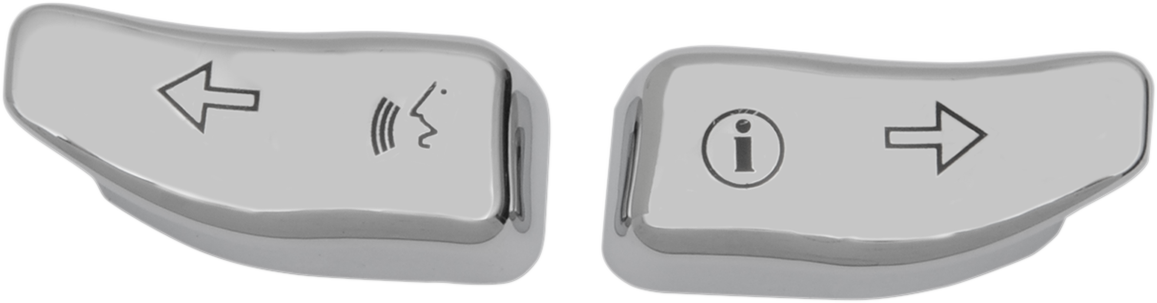 DRAG SPECIALTIES Tapas de extensión del interruptor de señal de giro - '14 -'20 - Cromo 77680C