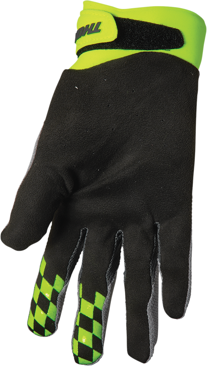 THOR Draft Gloves - Gray/Acid - XS 3330-6812