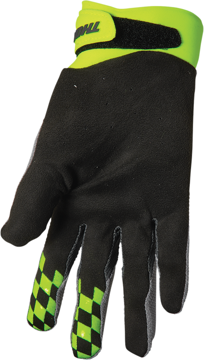 THOR Draft Gloves - Gray/Acid - XS 3330-6812