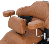 SHOW CHROME Deluxe Armrest - Passenger - Tan - Indian 30-203