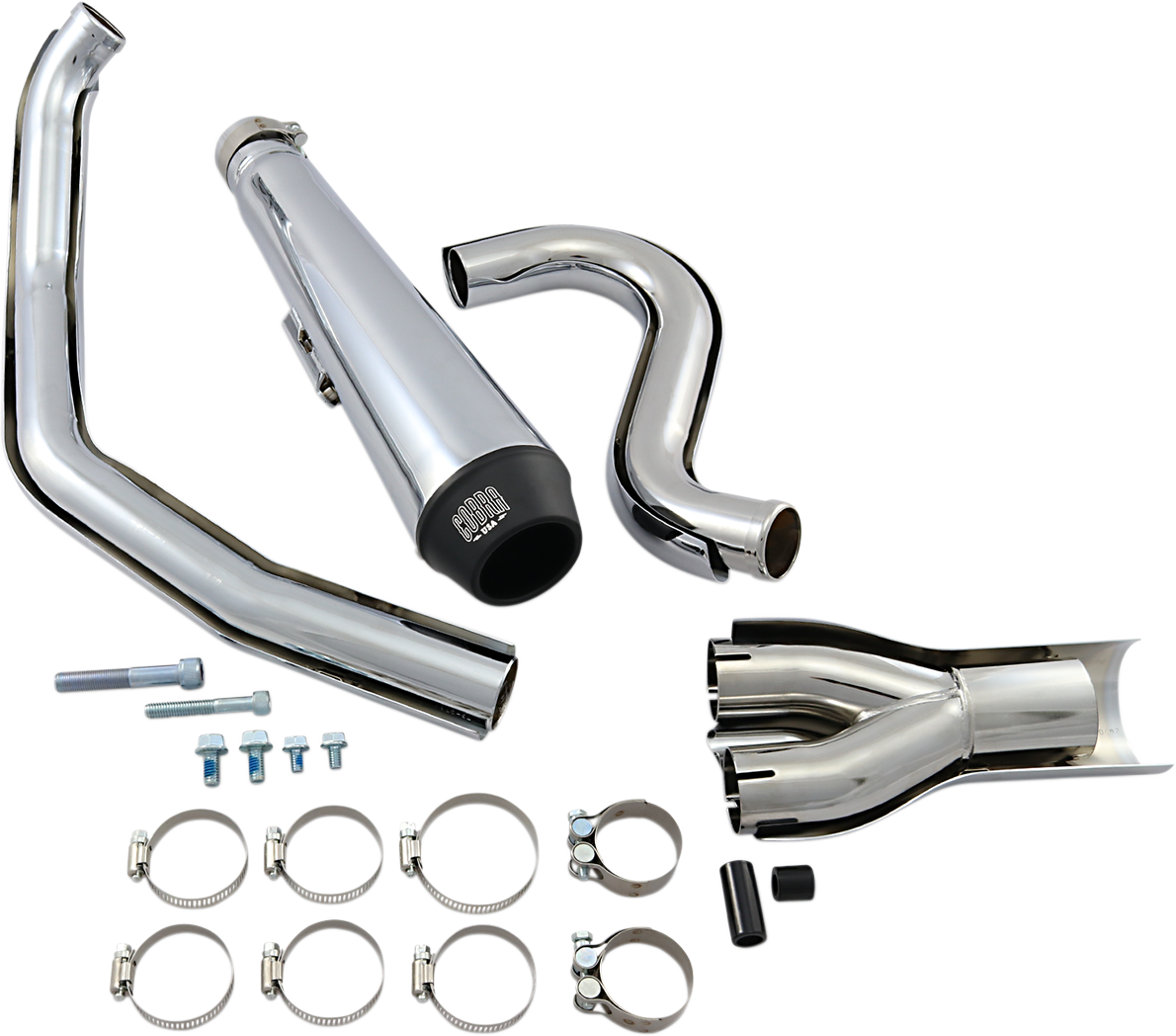 COBRA El Diablo Exhaust - Chrome - '88-'06 Softail 6485