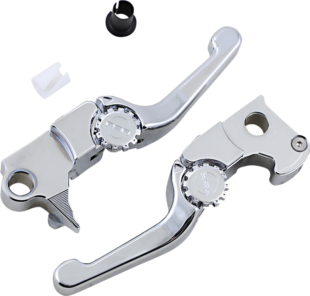 POWERSTANDS RACING Lever Set - Anthem - Shorty - Chrome 12-01665-20