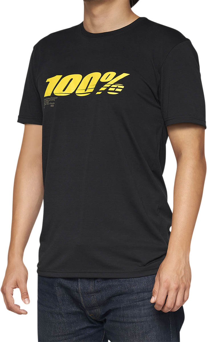 100% Tech Speed T-Shirt - Black - Medium 35030-001-11