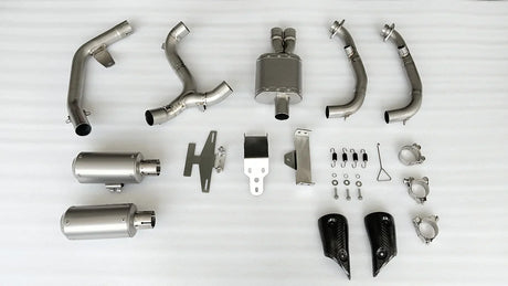 IN STOCK Vandemon CFMOTO single-sided swingarm  450SR-S 2023-2025 Stainless Steel / Titanium High Mount Exhaust System CFMOTO450SRSHMEXHC VA-8