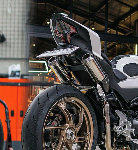 IN STOCK Vandemon CFMOTO single-sided swingarm  450SR-S 2023-2025 Stainless Steel / Titanium High Mount Exhaust System CFMOTO450SRSHMEXHC VA-8