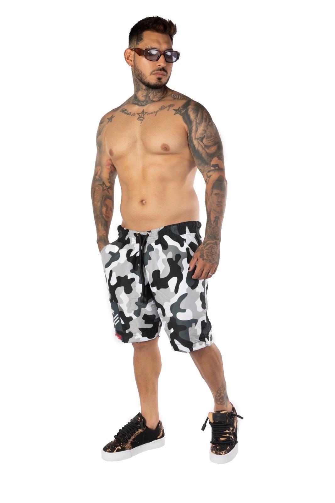 Urban499 Swimming short Camuflada gris 2XL