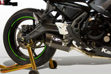 M4 Exhaust  stainless steel full system with carbon fiber canister Ninja 650/Z650 2017-2025 KA6624