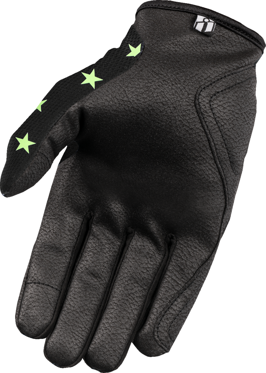 ICON Hooligan™ Old Glory Gloves - Glow - XL 3301-4695