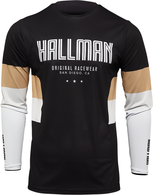 THOR Hallman Differ Draft Jersey - Black/Latte - Large 2910-6594