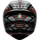 AGV K1 S Helmet - Lyzard - Matte Black/Gray/Red - Small 2118394003-044-S