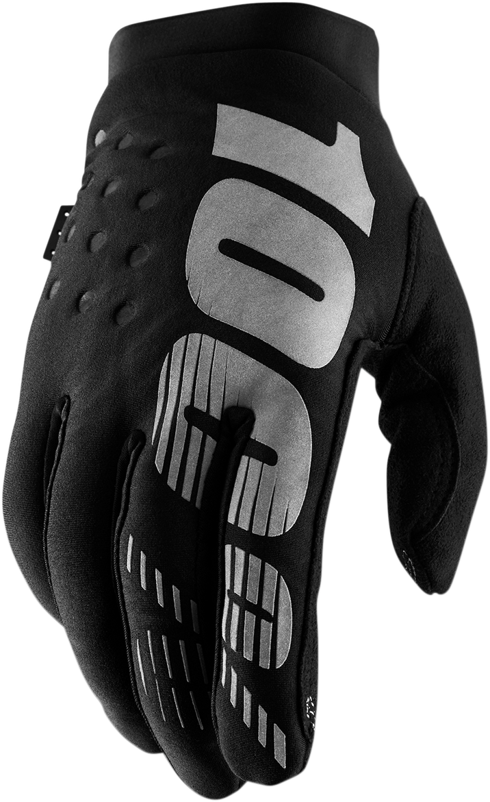 100% Brisker Gloves - Black/Gray - 2XL 10003-00004