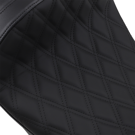 DRAG SPECIALTIES Forward Low Solo Seat - Diamond - Black - FL '08-'22 0801-1252