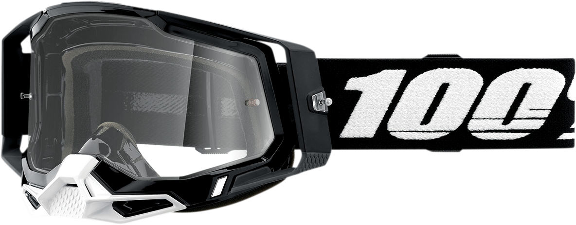 100% Racecraft 2 Goggles - Black - Clear 50009-00001