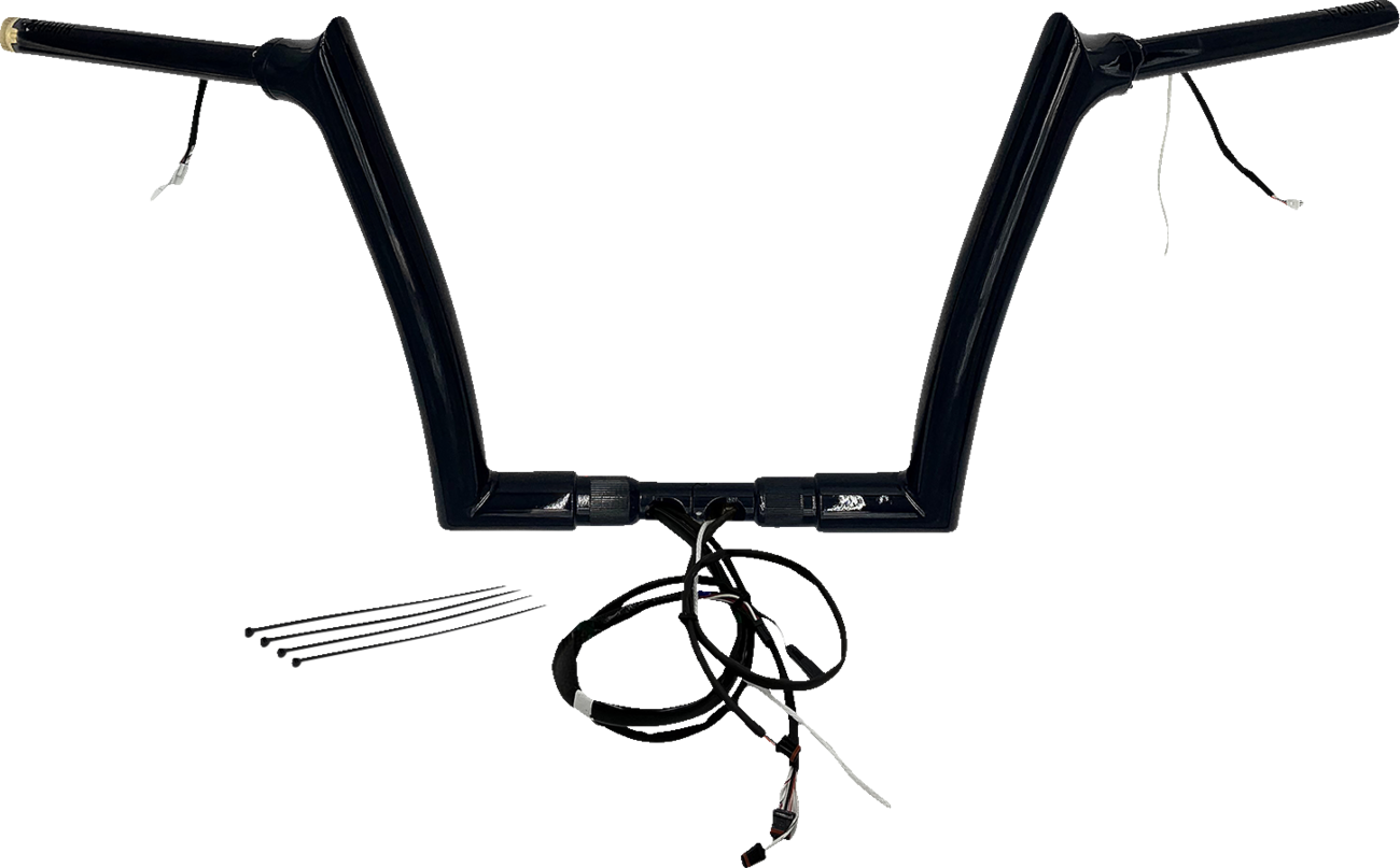 FAT BAGGERS INC. Handlebar Kit - Pointed Top - 12" - Black 802312-B