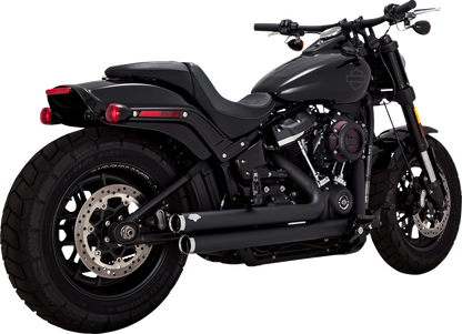 VANCE & HINES Big Shots Staggered Exhaust System - Black 47339