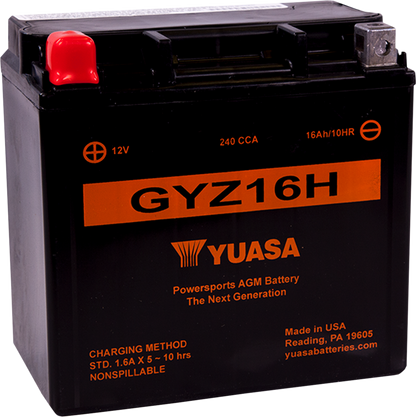 YUASA AGM Battery - GYZ16H YUAM716GH