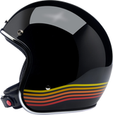 BILTWELL Bonanza Helmet - Gloss Black Spectrum - Medium 1001-536-203