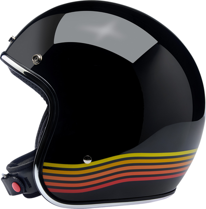 BILTWELL Bonanza Helmet - Gloss Black Spectrum - Large 1001-536-204