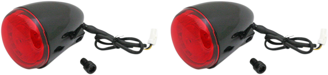 CUSTOM DYNAMICS ProBEAM® Turn Signals - Black/Red PB-IND-RTS-R-B