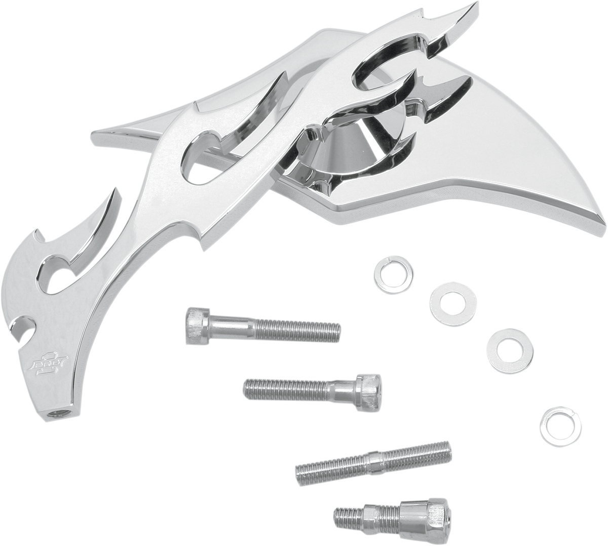 PRO-ONE PERF.MFG. Mirror - Flame - Chrome - Left 104220