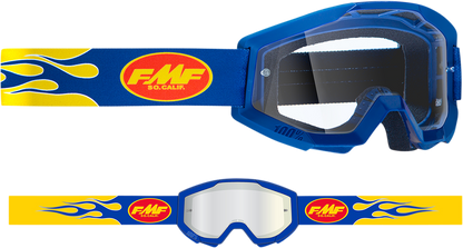 FMF PowerCore Goggles - Flame - Navy - Clear F-50050-00007 2601-3003