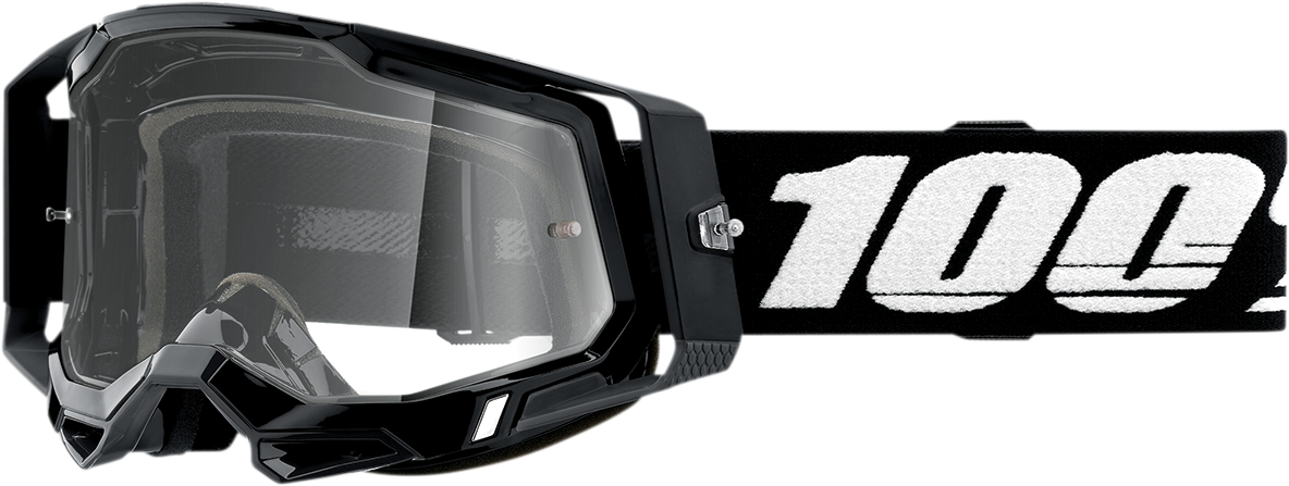 100% Racecraft 2 Goggles - Black - Clear 50009-00001