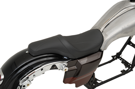 DRAG SPECIALTIES Predator Seat - Mild Stitched - Yaffe Gas Tank - FL '08-'22 0801-1073