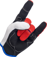 BILTWELL Moto Gloves - Red/White/Blue - XS 1501-1208-001