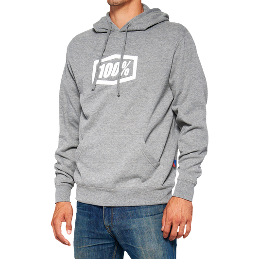 100% Icon Pullover Hoodie - Gray - Medium 20029-00016