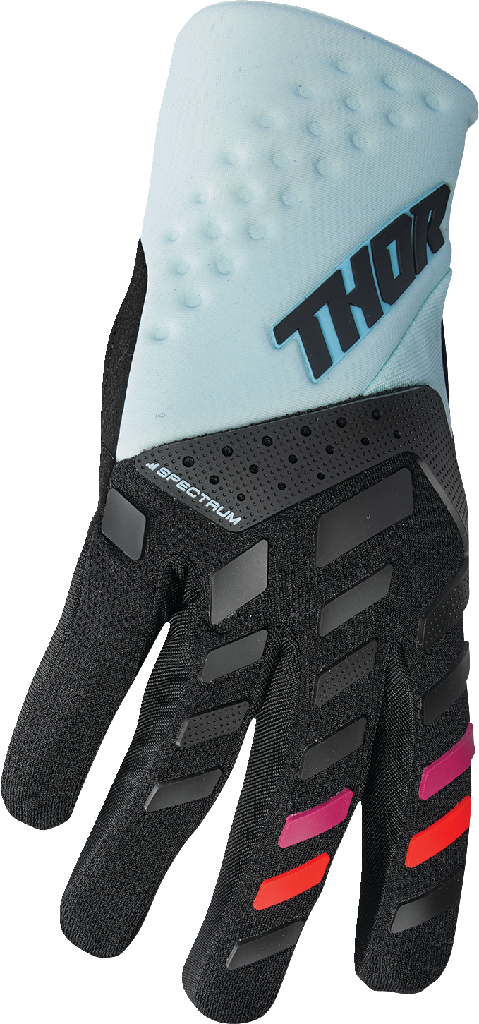 THOR Women's Spectrum Gloves - Black/Light Mint - Medium 3331-0235