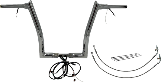 FAT BAGGERS INC. Handlebar Kit - Pointed Top - 14" - Chrome 801314