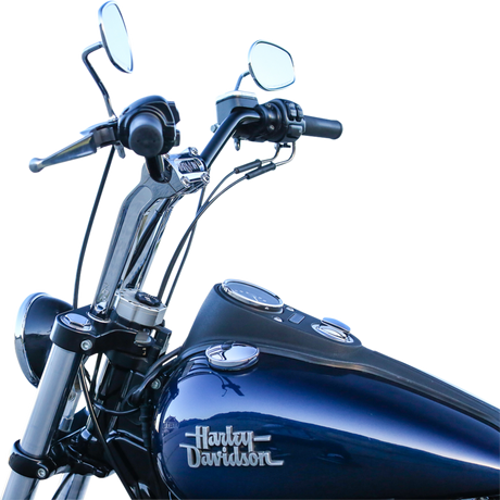 THRASHIN SUPPLY CO. Risers - Pull Back - 9-1/2" - Chrome TSC-9525-3