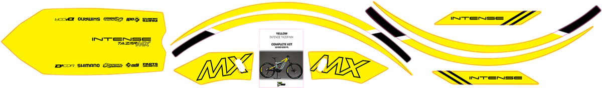 D'COR VISUALS Graphics Kit for Tazer MX - Yellow 10-80-100-YL