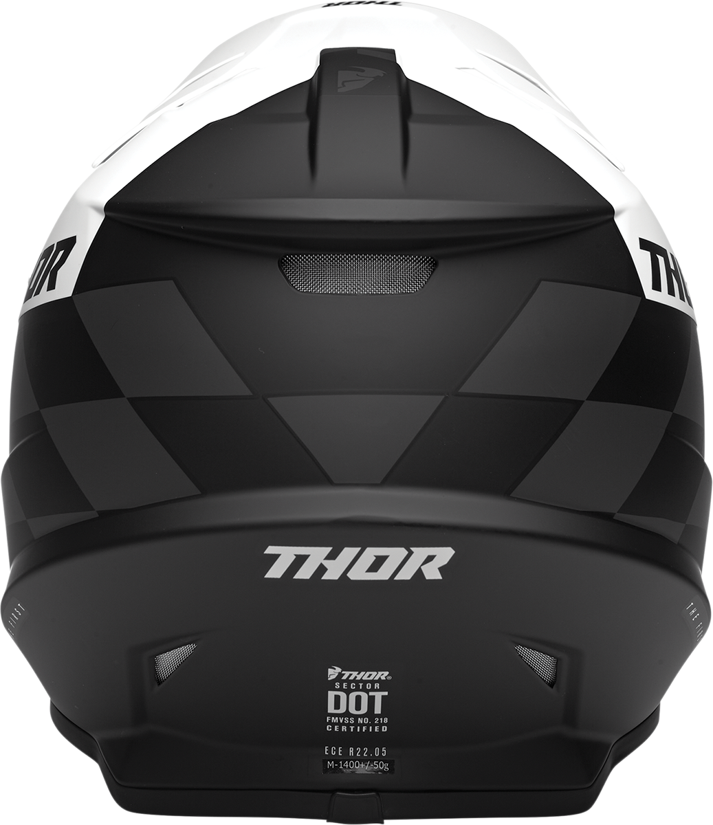 THOR Sector Helmet - Birdrock - Black/White - Large 0110-7355