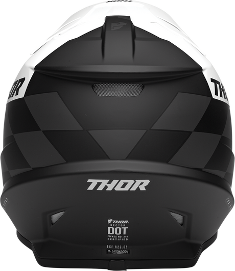 THOR Sector Helmet - Birdrock - Black/White - 2XL 0110-7357