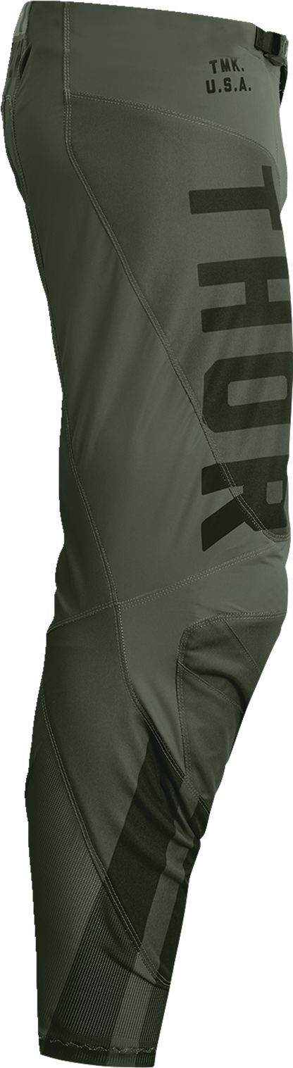 THOR Youth Pulse Combat Pants - Army Green/Black - 18 2903-2243