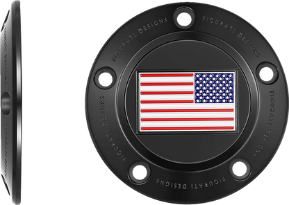 FIGURATI DESIGNS Timing Cover - 5 Hole - American - Black FD21R-TC-5H-BLK