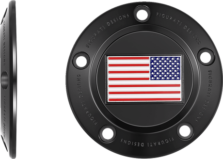FIGURATI DESIGNS Timing Cover - 5 Hole - American - Black FD21R-TC-5H-BLK