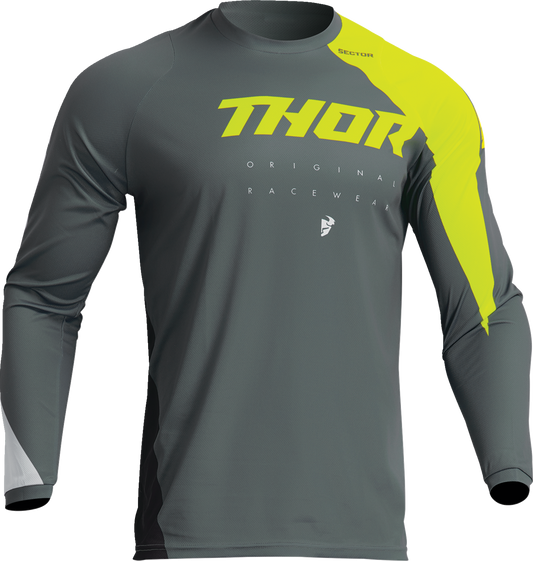 THOR Sector Edge Jersey - Gray/Acid - Medium 2910-7140