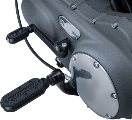KURYAKYN Heavy Industry Shift Footpegs - With Adapter - Black 7032