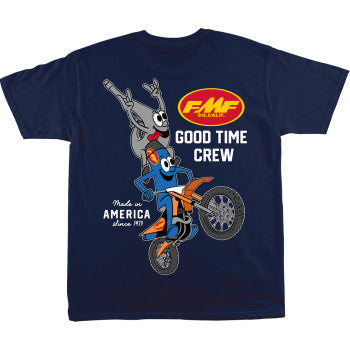 FMF Good Time Crew T-Shirt - Navy - Small  SU25118902NVYSM