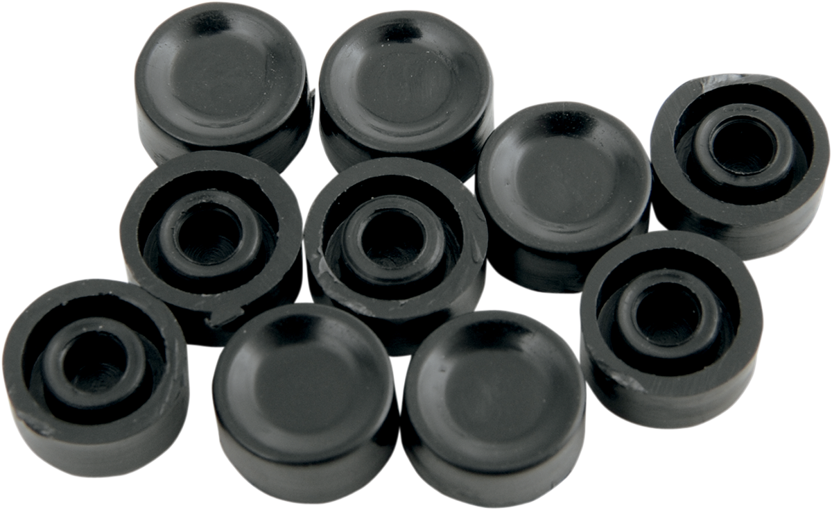 DRAG SPECIALTIES Button Cap - Horn/Start - Short - Black 26-0193-BC101