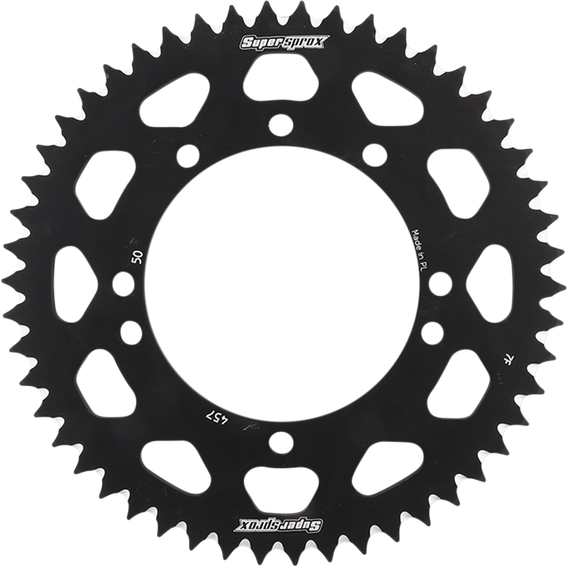 SUPERSPROX Rear Sprocket - Black - Kawasaki/Suzuki - 50 Tooth RAL-457-50-BLK